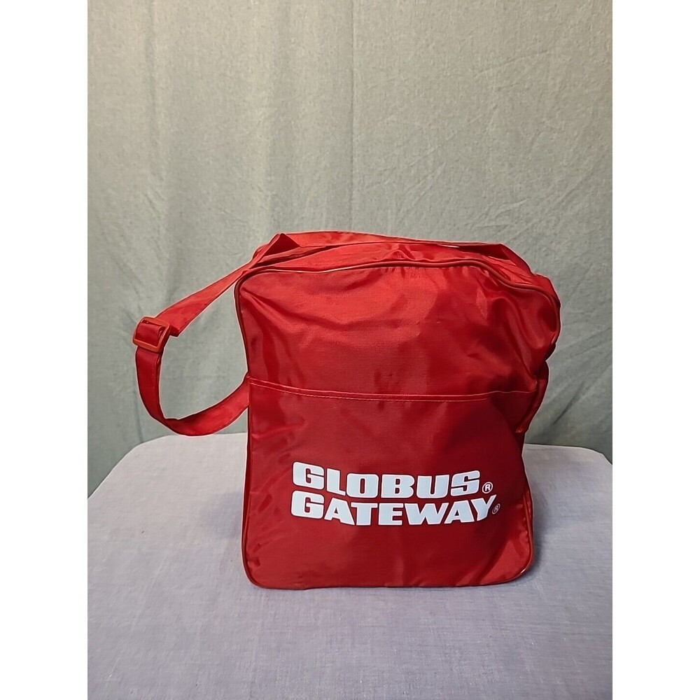 Vintage Red Globus Gateway Airline Travel Flight Carry On Bag Airplane Satchel